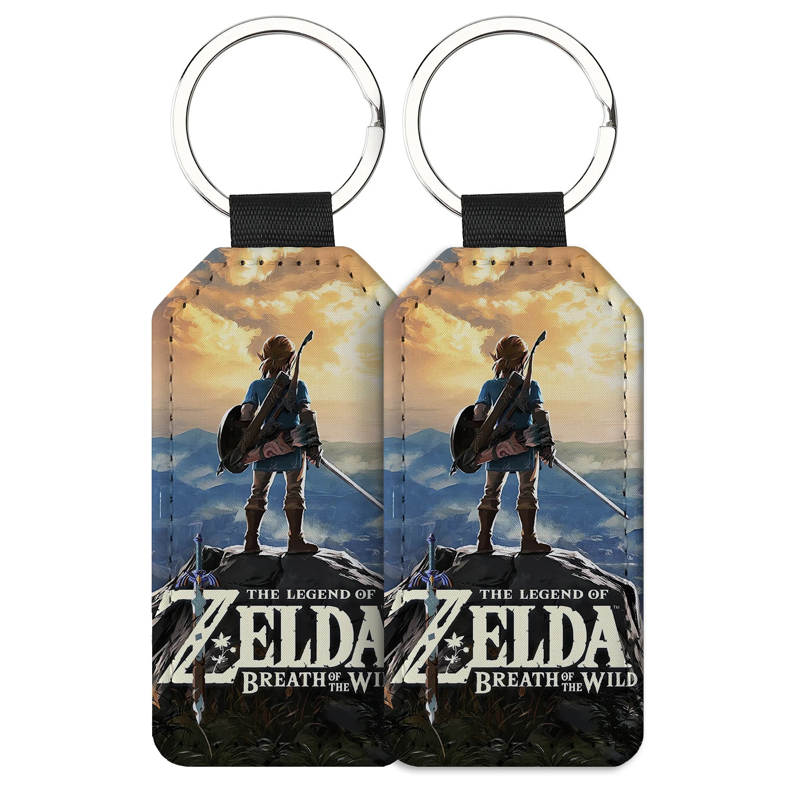 Фото Новые брелоки Zelda с принтом персонажей аниме-игр, мультяшные брелоки для ключей от машины, подвески для рюкзаков и кошельков, подарки на день рождения №3
