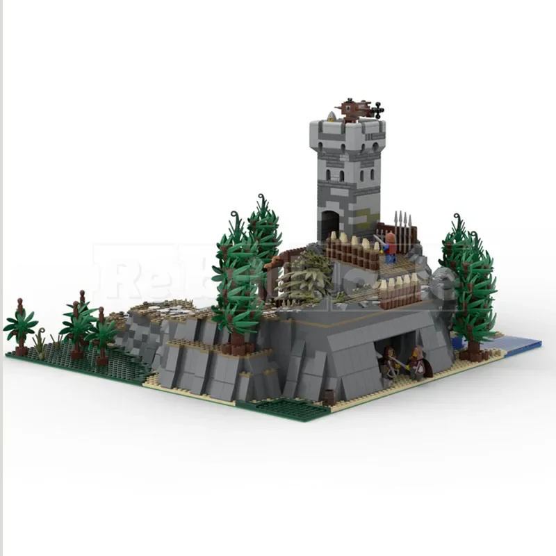 Фото Новые строительные блоки Moc, модель средневековой архитектуры, часовая башня, модульные строительные блоки, подарок, детские игрушки, набор для сборки «сделай сам» №2