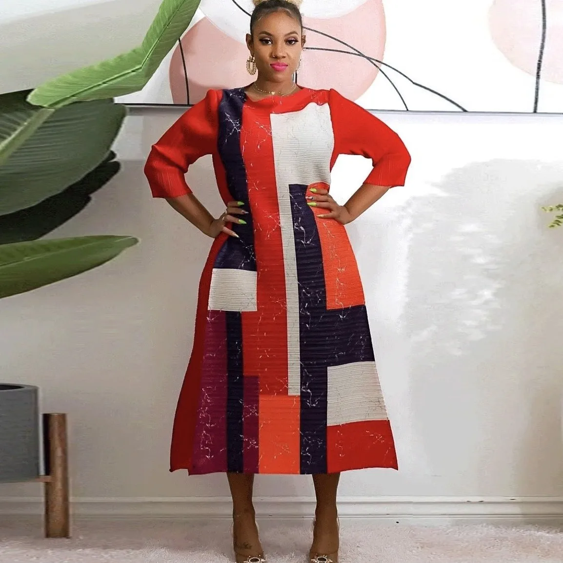 

Elegant African Dresses For Women 2023 Dashiki Autumn Spring Maxi Dress Ladies Traditional African Clothing Fairy Dreaes