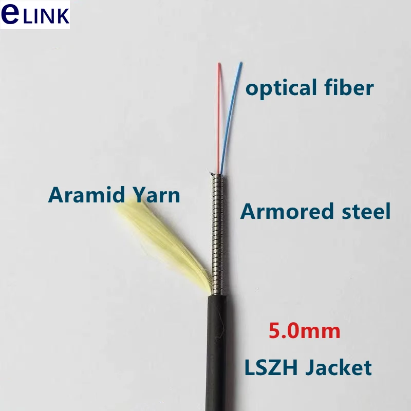 120mtr 4C Armored lszh Fiber optic Patch cords 5.0mm waterproof LC SC FC 4 core patch lead FTTA armored jumper Outdoor SM 4 ways