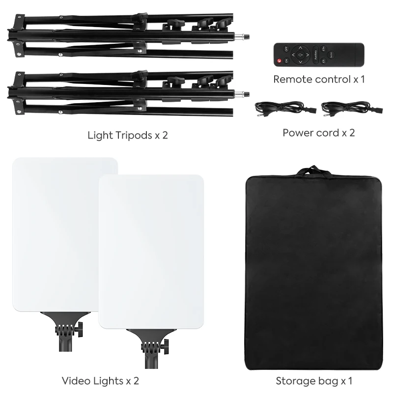 24-дюймовые светодиодные панели для фото-видео освещения от 2700 до 7500 К и