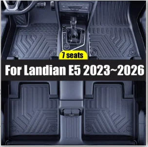 

Автомобильный коврик для ног из ТПЭ для DFSK Landian E5 NEV 2023 2024 ~ 2026, кожаный коврик для панели, коврик на заказ, интерьерный полный аксессуар Tappeto
