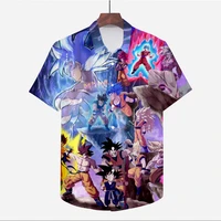 family beach travel parent child wear anime dragon ball print mens shirts street party essential shirts oversized 5xl hot sale