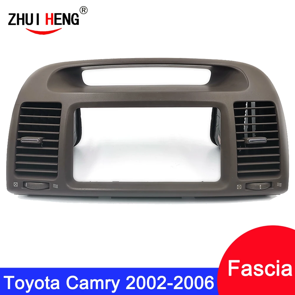 Marco de radio de coche 2 din Fascia para Toyota Camry 2002 - 2004 2005 2006, ventilación de aire acondicionado central A/C, embellecedor, Panel de salida de inserción