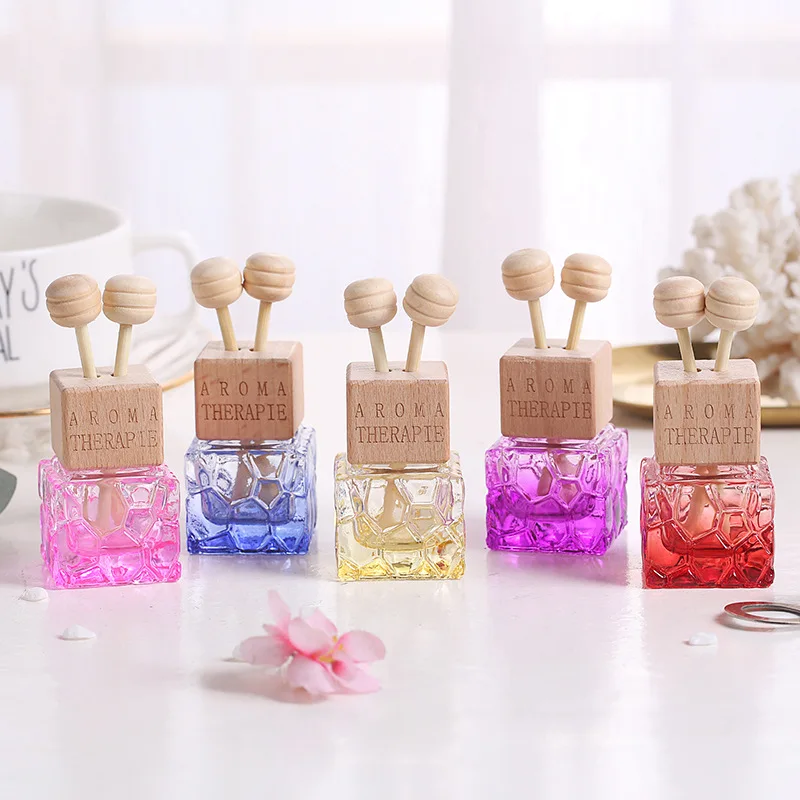 

100Pcs 10ml Water Cube Auto Air-Outlet Perfume Bottle Empty Car Air Freshener Vent Clip Essential Oil Aromatherapy Diffuser