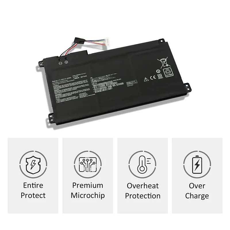 Фото Аккумулятор для ноутбуков Asus VivoBook 14 E510 E510MA E510KA L510 L510MA E410 E410M E410MA L410 L410M L4 (B31N1912, C31N1912, 11.55В, 42Втч) №5