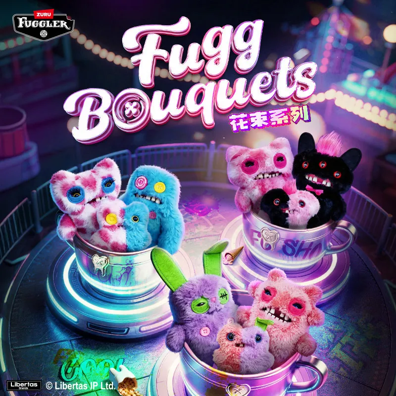 Фото Официальный набор плюшевых кукол ZURU Fuggler Bouquet Series, коллекция забавных и модных мягких игрушек в стиле «уродливо-милые монстры» №2