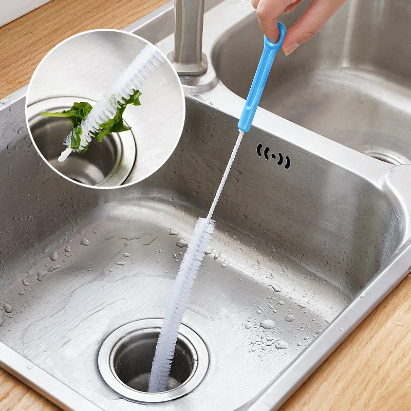 

Pipe Dredging Brush Bathroom Hair Sink Cleaning Brush Drain Cleaner Clog Plug Hole Hair Remover Sewer Pipeline Cleaning Supplies