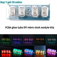 micro usb in12 in 12 pcba glow tube diy retro clock module nixie tube micro usb 5v 1a digital led clock circuit board for gift