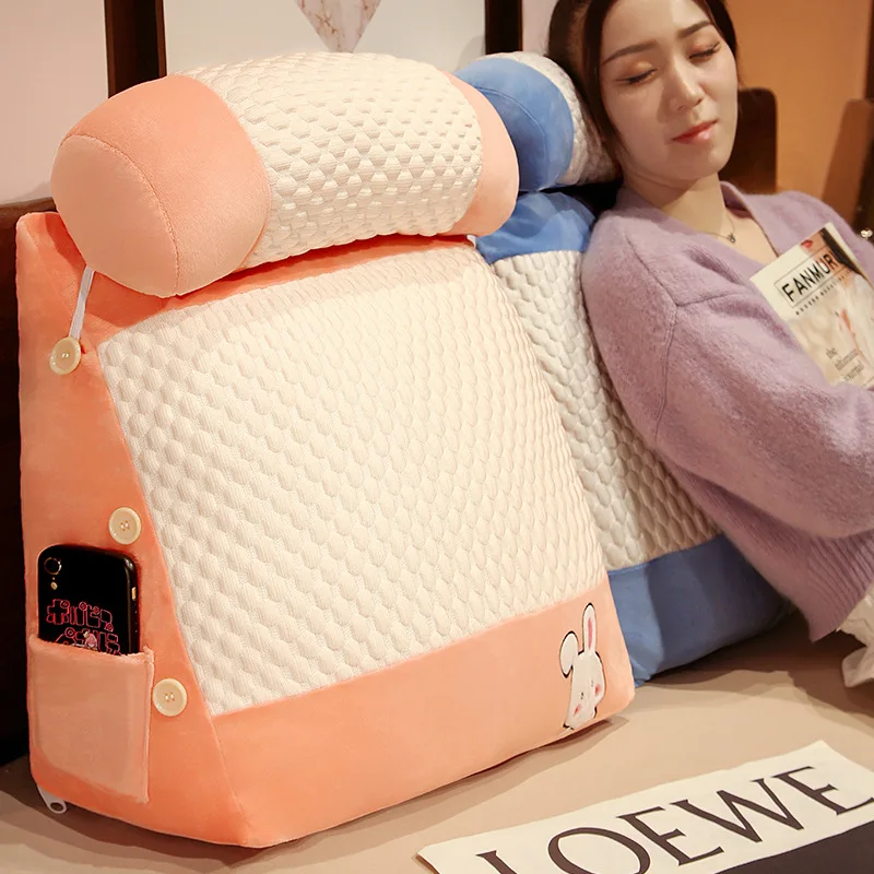 Треугольная подушка для ночного отдыха офиса дивана спины поддержки поясницы