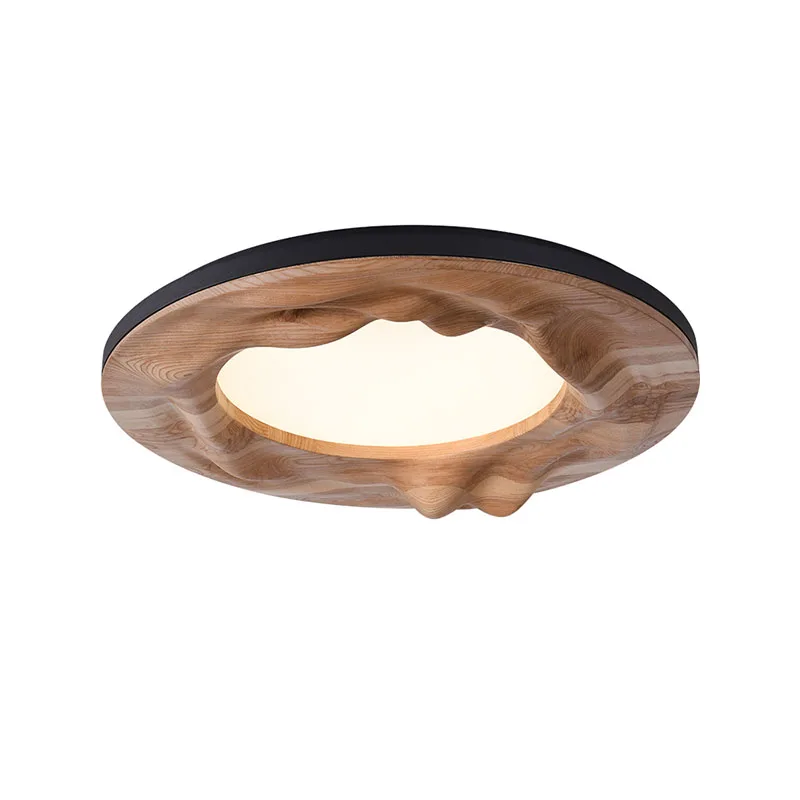 

New Chinese Style Bedroom Design Art Solid Wood Ceiling Lamp