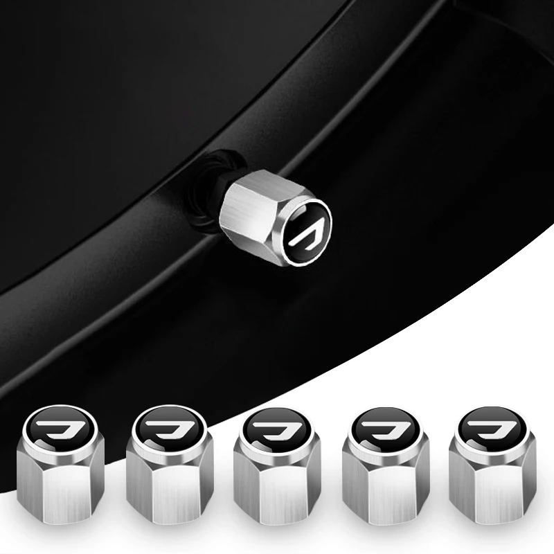Фото Комплект из 5 металлических колпачков на ниппель для шин с логотипом VW Volkswagen R Rline Polo Tiguan Passat B5 B6 Golf MK6 Jetta Lavida №2
