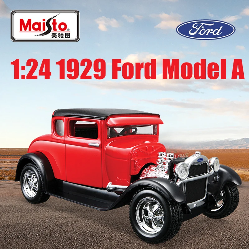 

Maisto 1:24 Ford Model A 1929 Alloy Car Diecasts & Toy Vehicles Car Model Miniature Scale Model Car Toys For Children