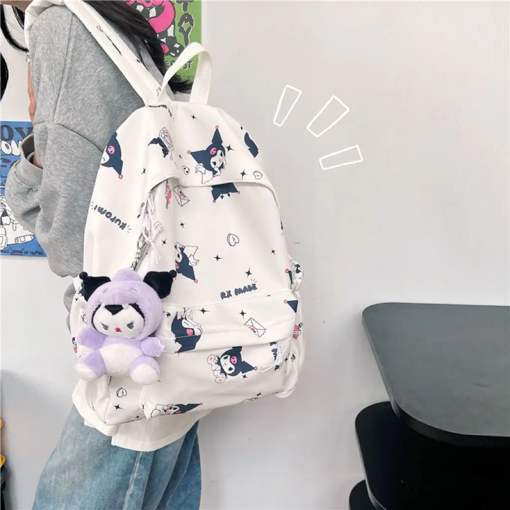 Sanrio kuromi Girl's Schoolbag Female High School Student Large Capacity Backpack Female School Backpack for College Students