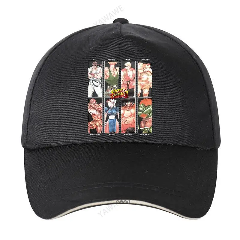 

Baseball Caps hat black BACK Street Fighter II CHARACTER Boyfriend Cap Unisex Snapback hats
