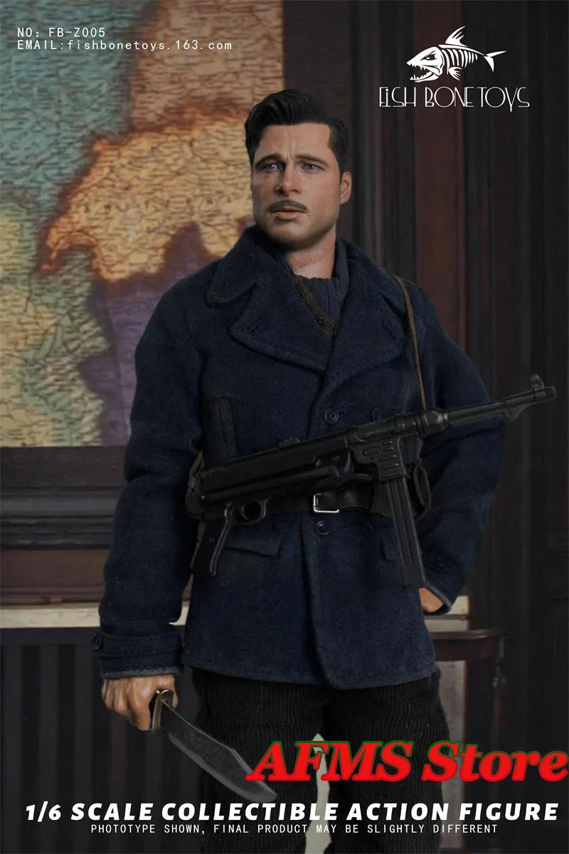FISH BONETOYS FB-Z005 1/6 Мужчины Солдат Брэд Пит Inglourious Basterds Куклы времен Второй мировой