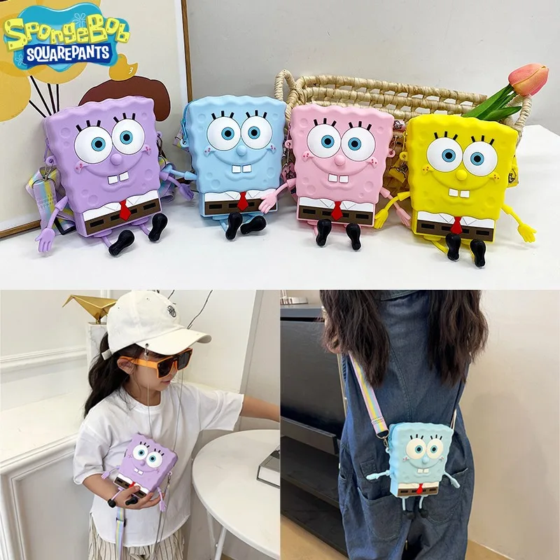 Сумка через плечо с квадратными штанами Губка Боб для мальчиков и девочек