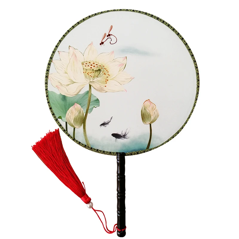 

Wholesale Chinese Classical Style Palace Dance Fan Retro Round Gift Hand Fan