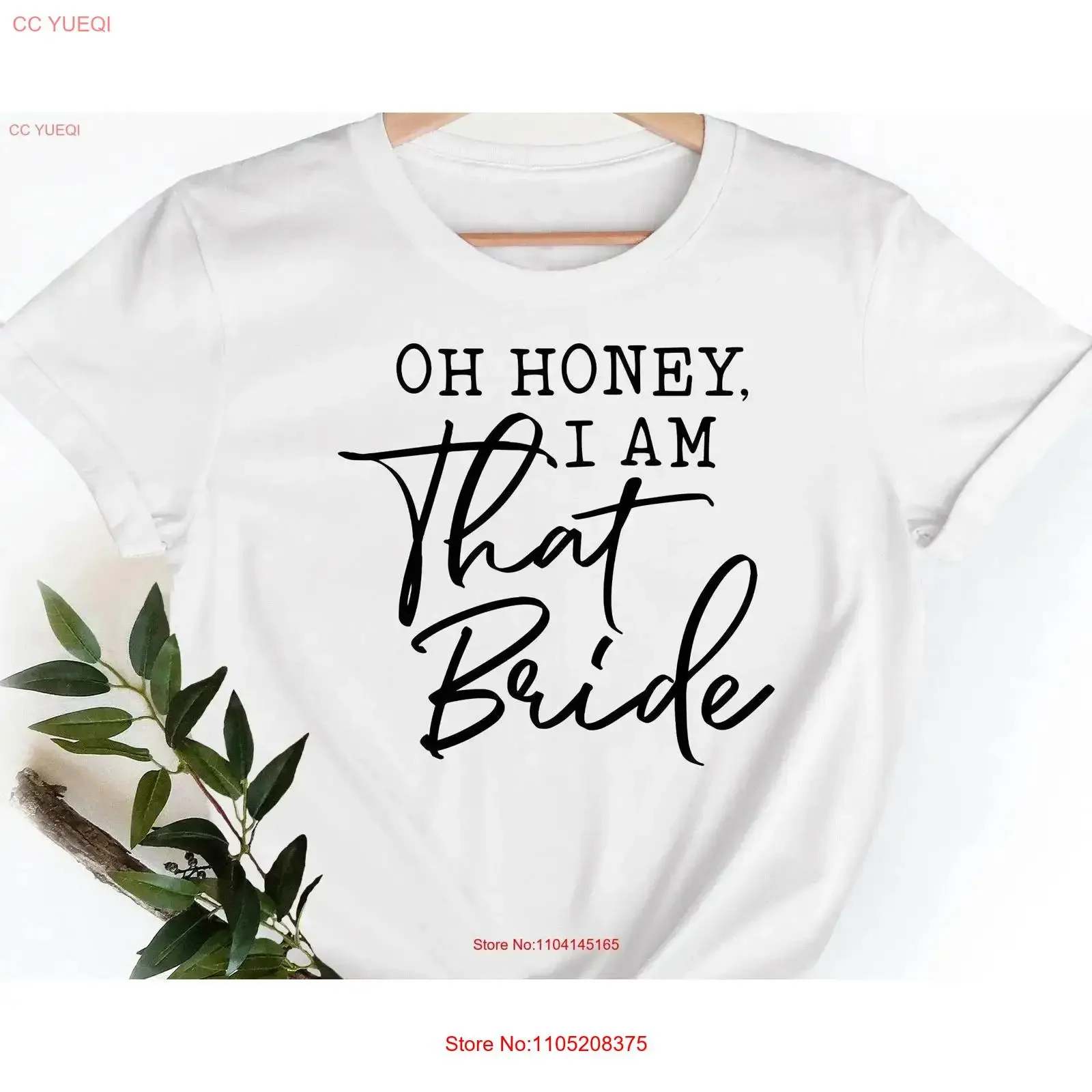 Фото Футболка Oh Honey I Am That Bride, саркастическая забавная футболка для девичника, винтажная, дышащая, унисекс, модная, мягкая, повседневная №1