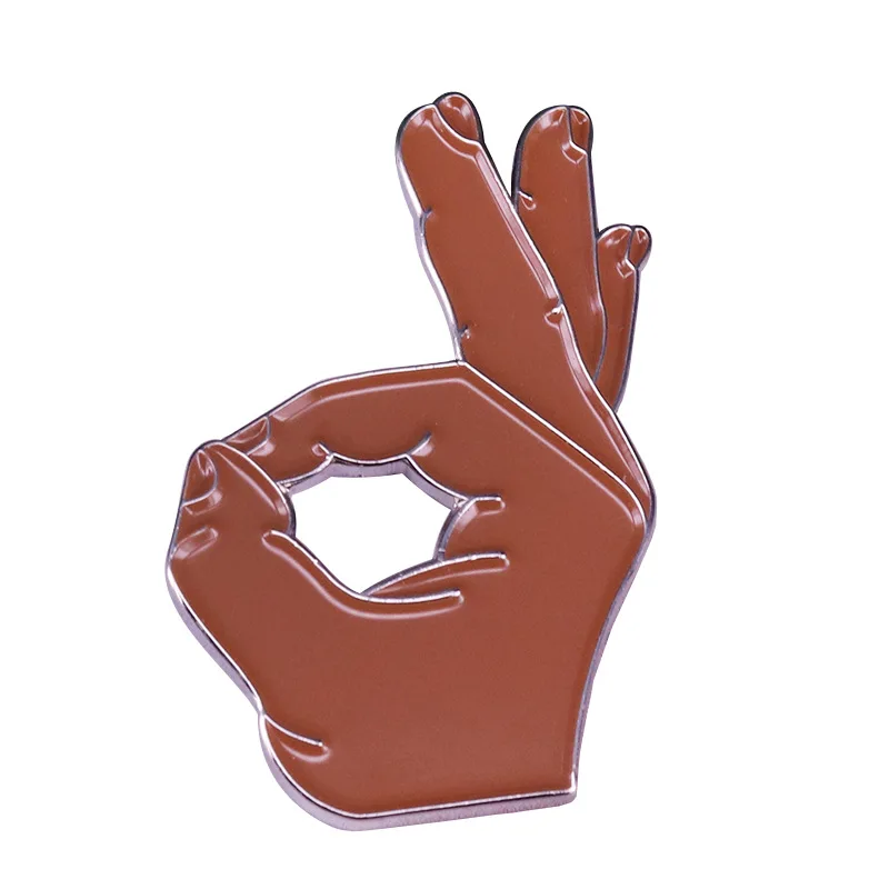 

Funny OK Gesture Television Brooches Badge for Bag Lapel Pin Buckle Jewelry Gift For Friends