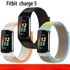 Нейлоновый ремешок-петля для Fitbit Charge 5, спортивный удобный смарт-браслет для Fitbit Charge 5, Воздухопроницаемый браслет
