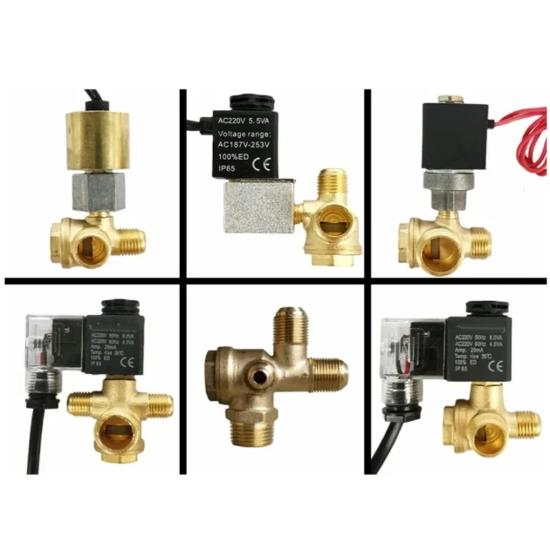 

1XSilent Oil-Free Air Compressor Electromagnetic Check Valve Accessories 220V380V Solenoid Valve Power Off Pressure Relief Valve