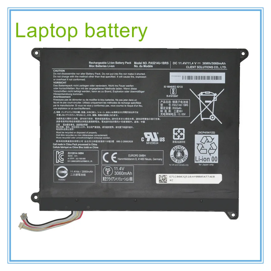 PA5214U-1BRS PA5214U Аккумулятор для ноутбука Z20T-B 11 4 V 36Wh WT20-B ноутбук компьютер - купить по