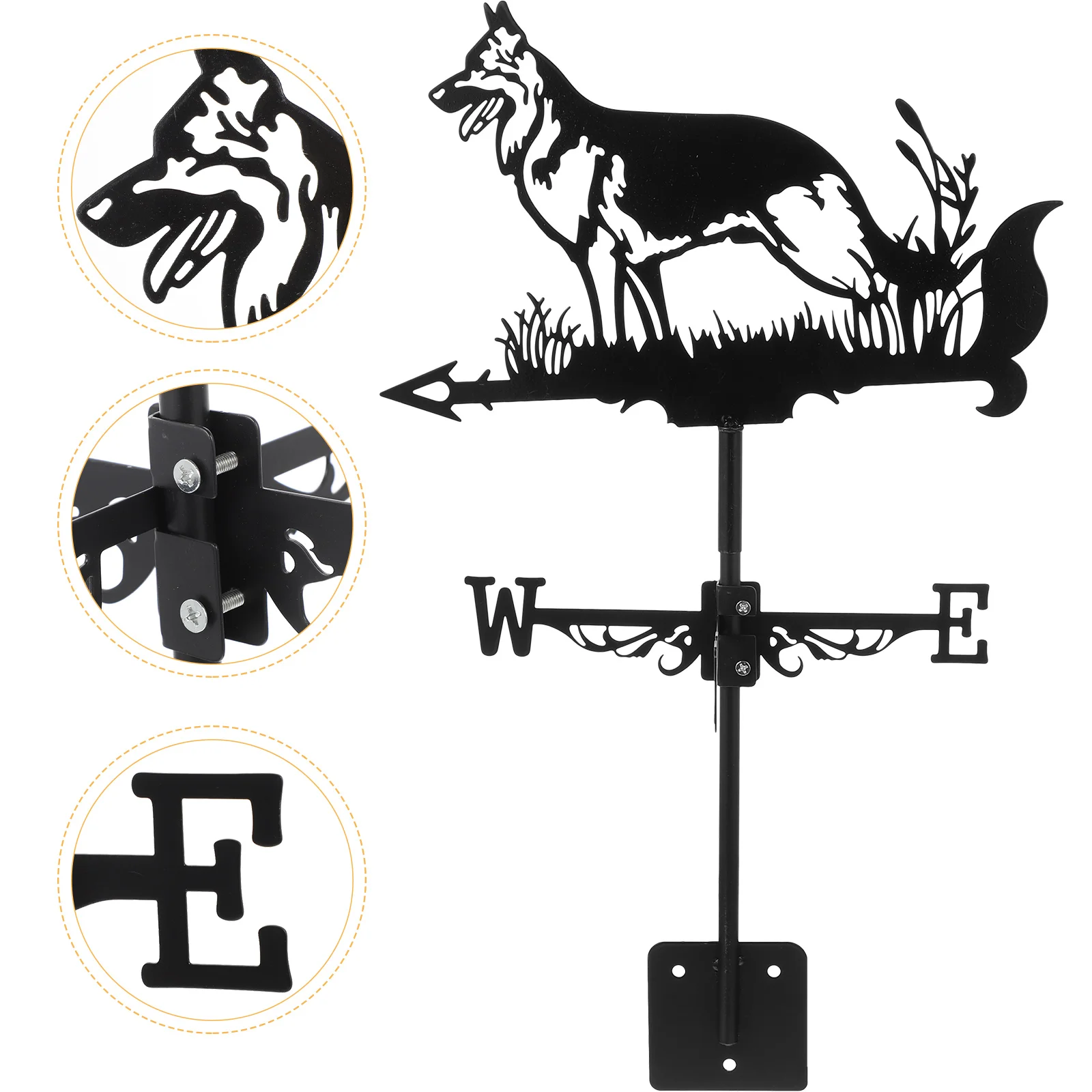 

Weather Wind Vane Vanes Weathervane Direction Dog Garden Iron Indicators Sheds Indicator Outdoor Stake Hollow Vintage Roofs