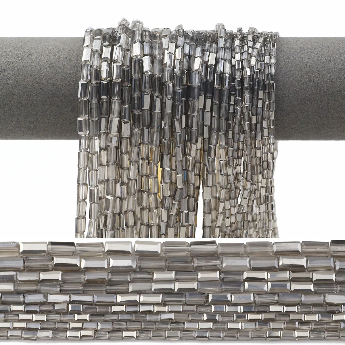 Прозрачный серый цвет AB прямоугольные прокладки из австрийского хрусталя