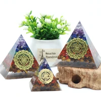 orgone pyramid color natural crystal chakra reiki healing energy mineral specimen generator meditation tool wholesale