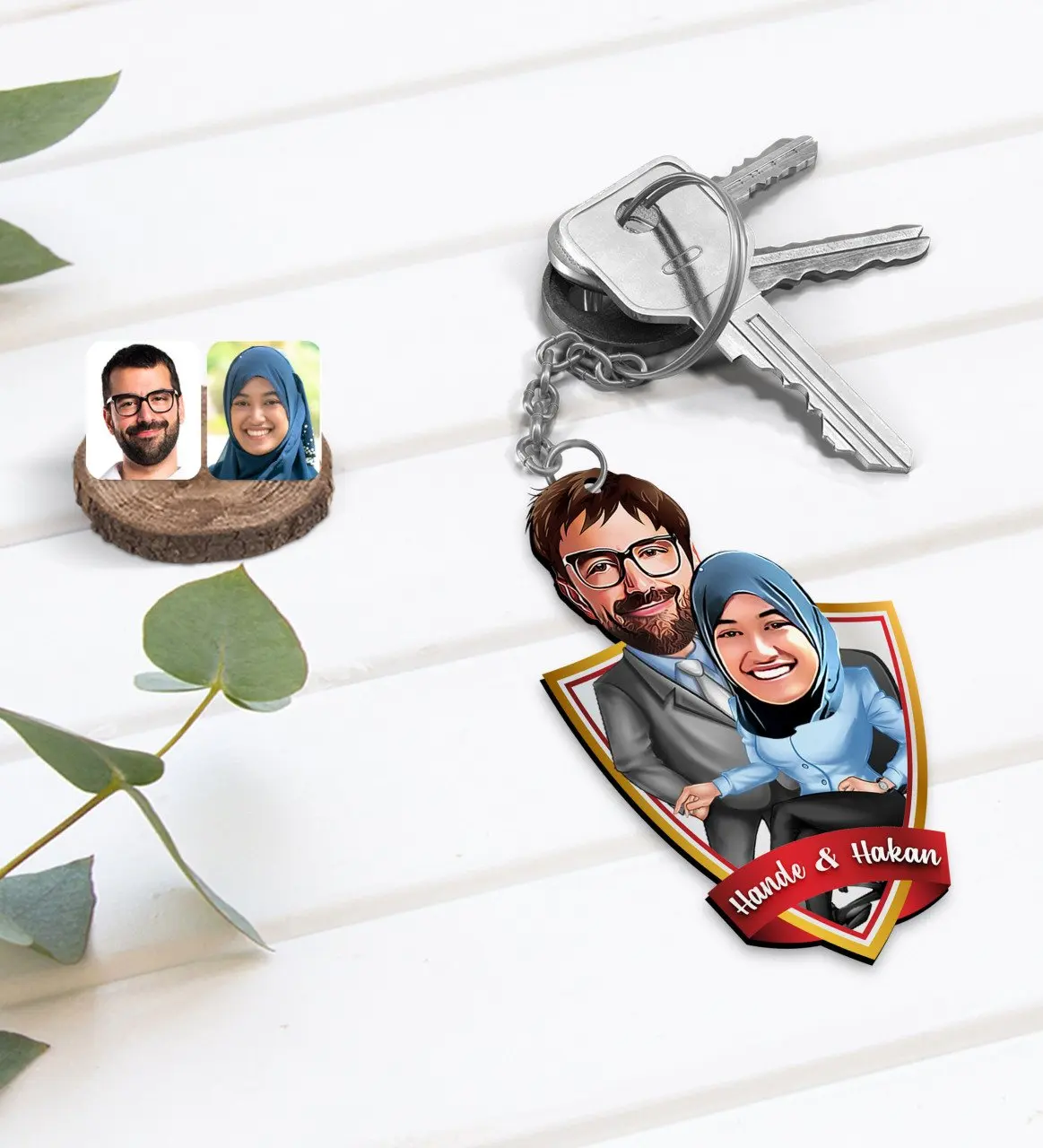 

Personalized Is Valentine Caricature Of Wood Anahtarlık-59