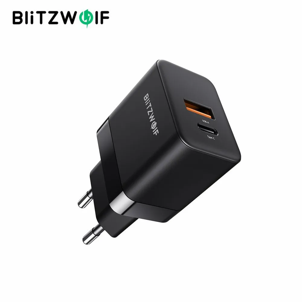 

BlitzWolf BW-S22 35W 1C1A GaN Wall Charger 35W PPS PD3.0 Type-C & 30W QC3.0 AFC USB-A Fast Charging EU Plug Adapter For Phone