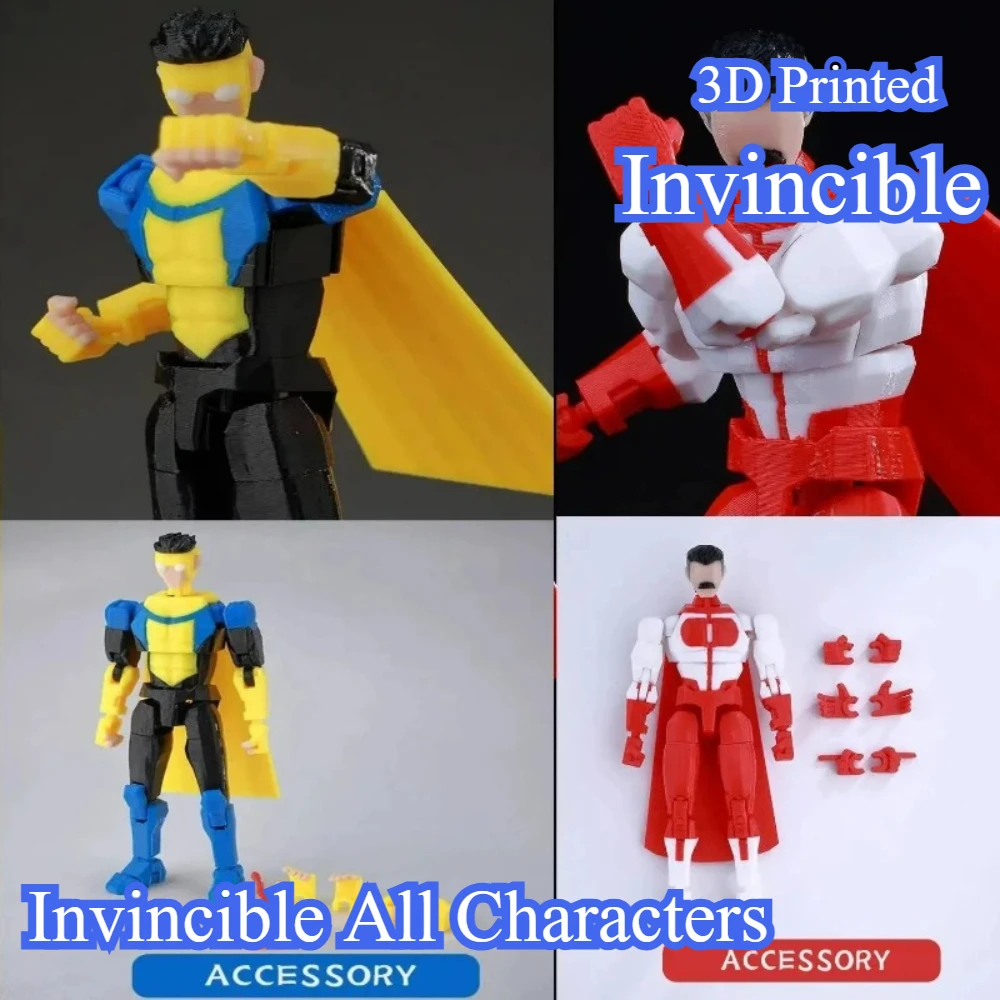 Фото 3D-печатная фигурка Blue-Masked Invincible T13 Dummy13 с множеством подвижных суставов, изменяющая форму, настраиваемая игрушка-подарок №5