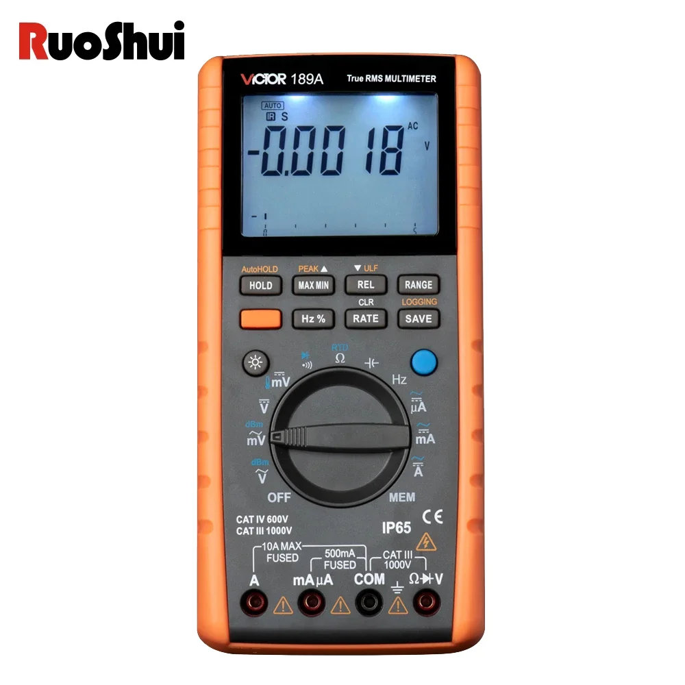 

Victor 189A multimeter 55000 Counts thermocouple (TC) RTD instrument tester 50KHz True RMS 1000V multimetro PT100 handhold meter