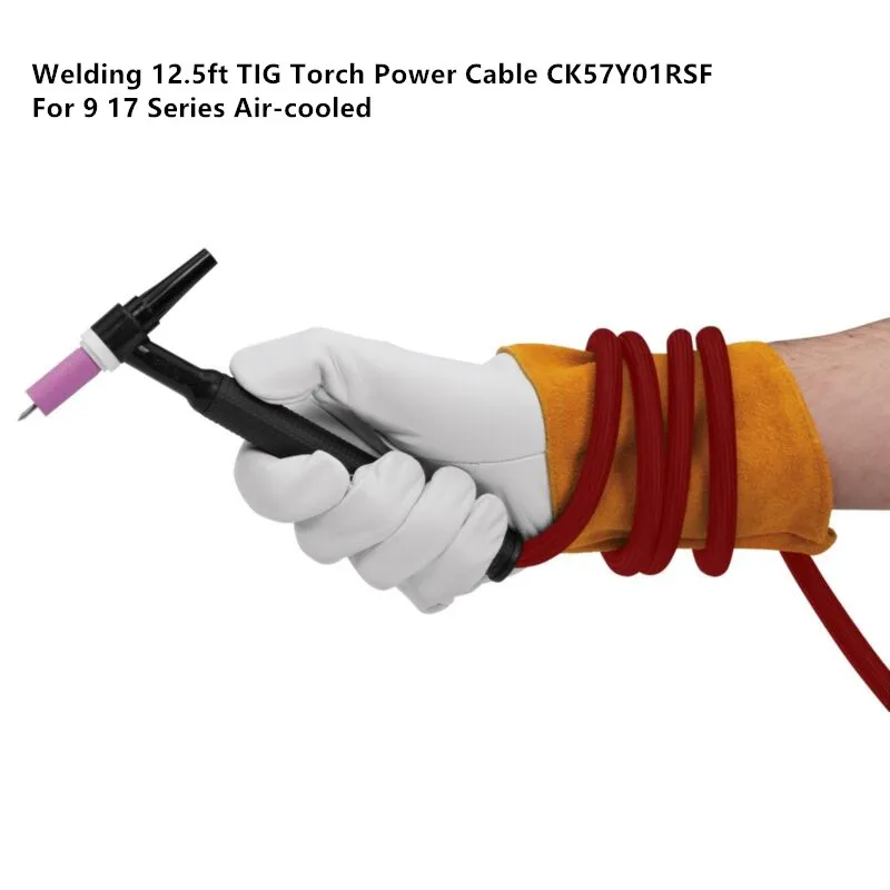 

12.5ft Torch Power Cable 57Y01RSF For 9/17 Series Air-cooled Torches Cable Assemblies Tool Accessories