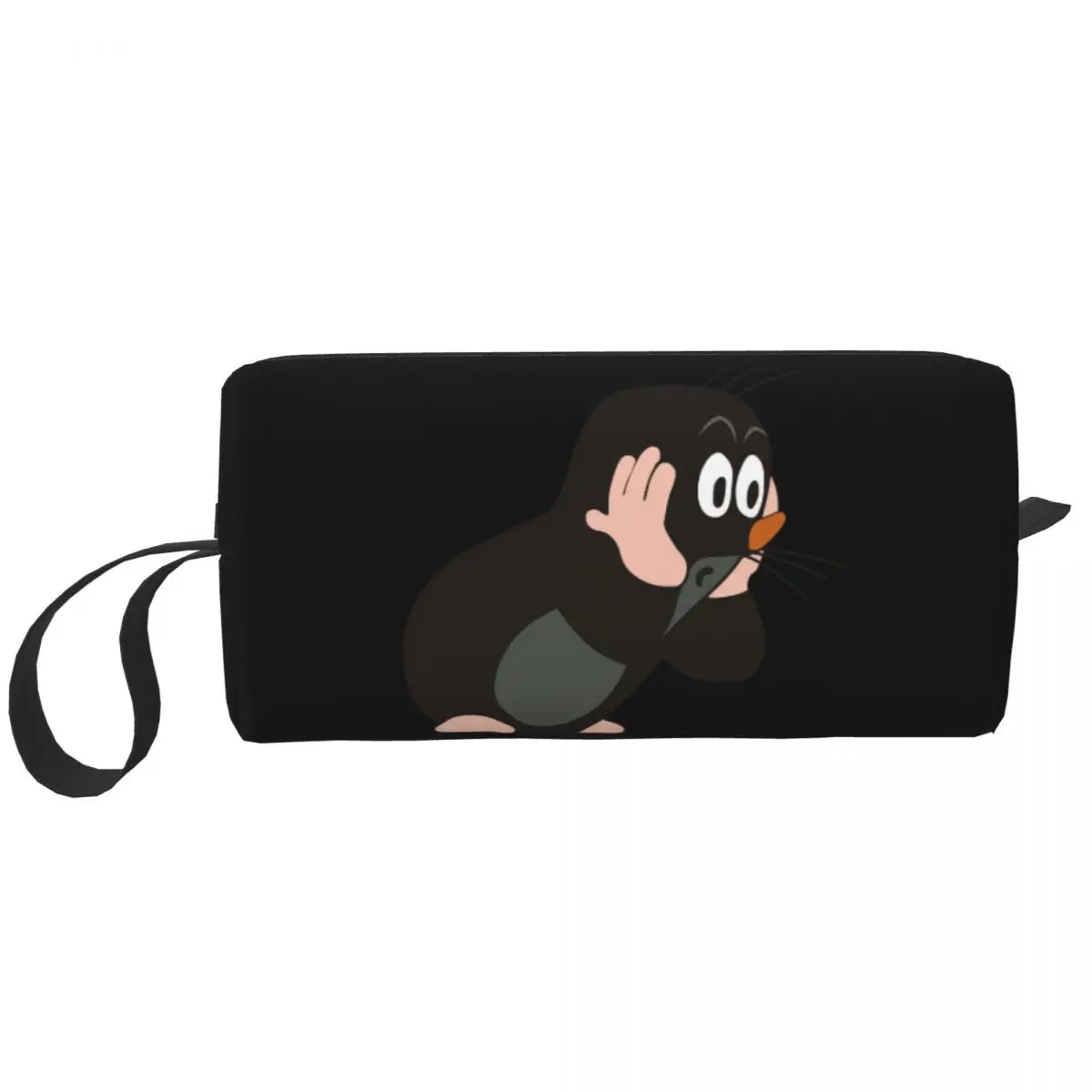 

Travel Mole Surprised Toiletry Bag Cartoon Krtek Little Maulwurf Makeup Cosmetic Organizer for Women Beauty Storage Dopp Kit Box