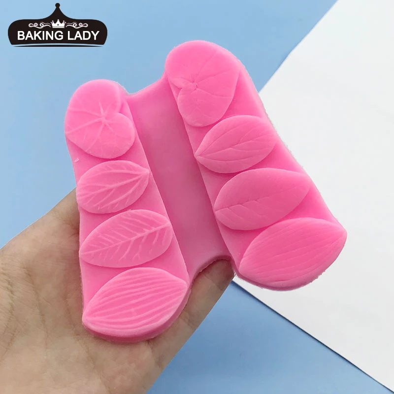 

Various Leaf Veiner Silicone Molds Fondant Cake Decorating Chocolate Candy Moulds 3D Kitchen Baking Cake Tools