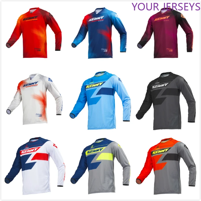 

NEW 2022 Quick Dry Kenny Moto Jersey MX Bike Motocross DH MTB T Shirt Clothes Long Sleeve Breathable FXR FXR DH MTB
