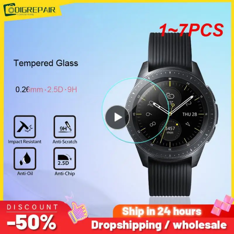 

Закаленное стекло 9H для Galaxy Watch, защитная пленка для экрана 46 мм 42 мм, защита от царапин, 1 ~ 7 шт., 3/1 упаковка