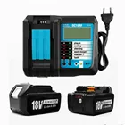Makita 18 в инструменты перезаряжаемая батарея AY BL1860 B 18 в 6.0Ah резервная батарея для Makita 18VBL1860 BL1840 BL1850 с зарядкой DC18RF