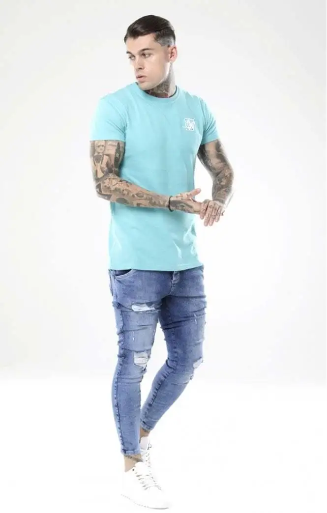 

SikSilk Коробочная Футболка-Aqua Teal