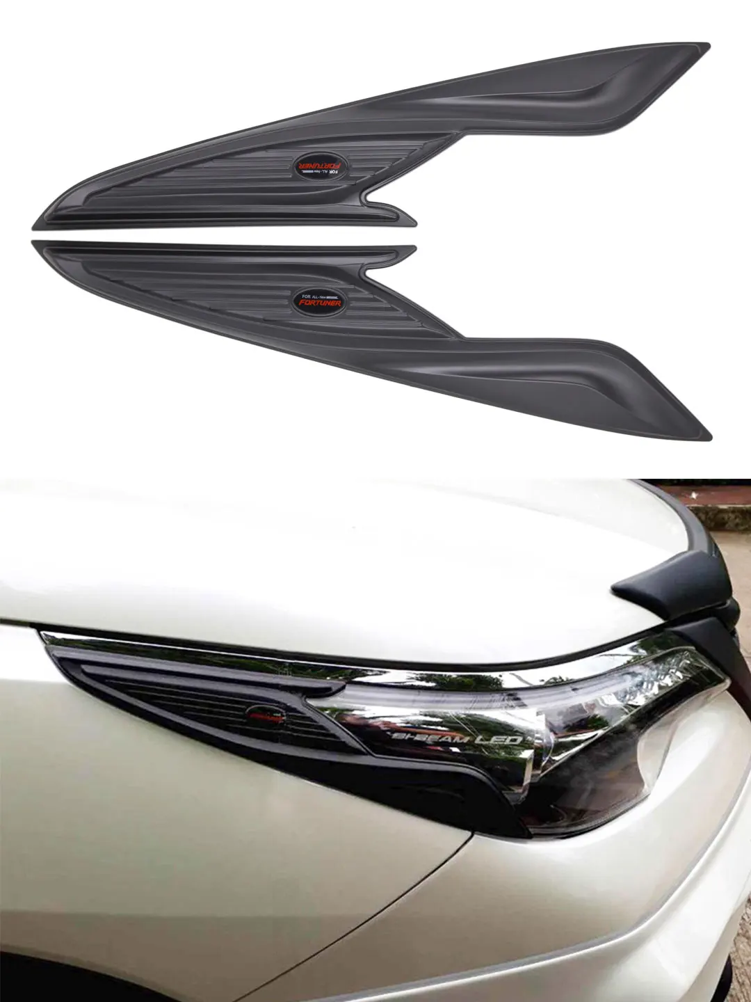 Украшения для Toyota фары Fortuner крышка лампы капоты головной свет автомобиля 2016 2017 2018