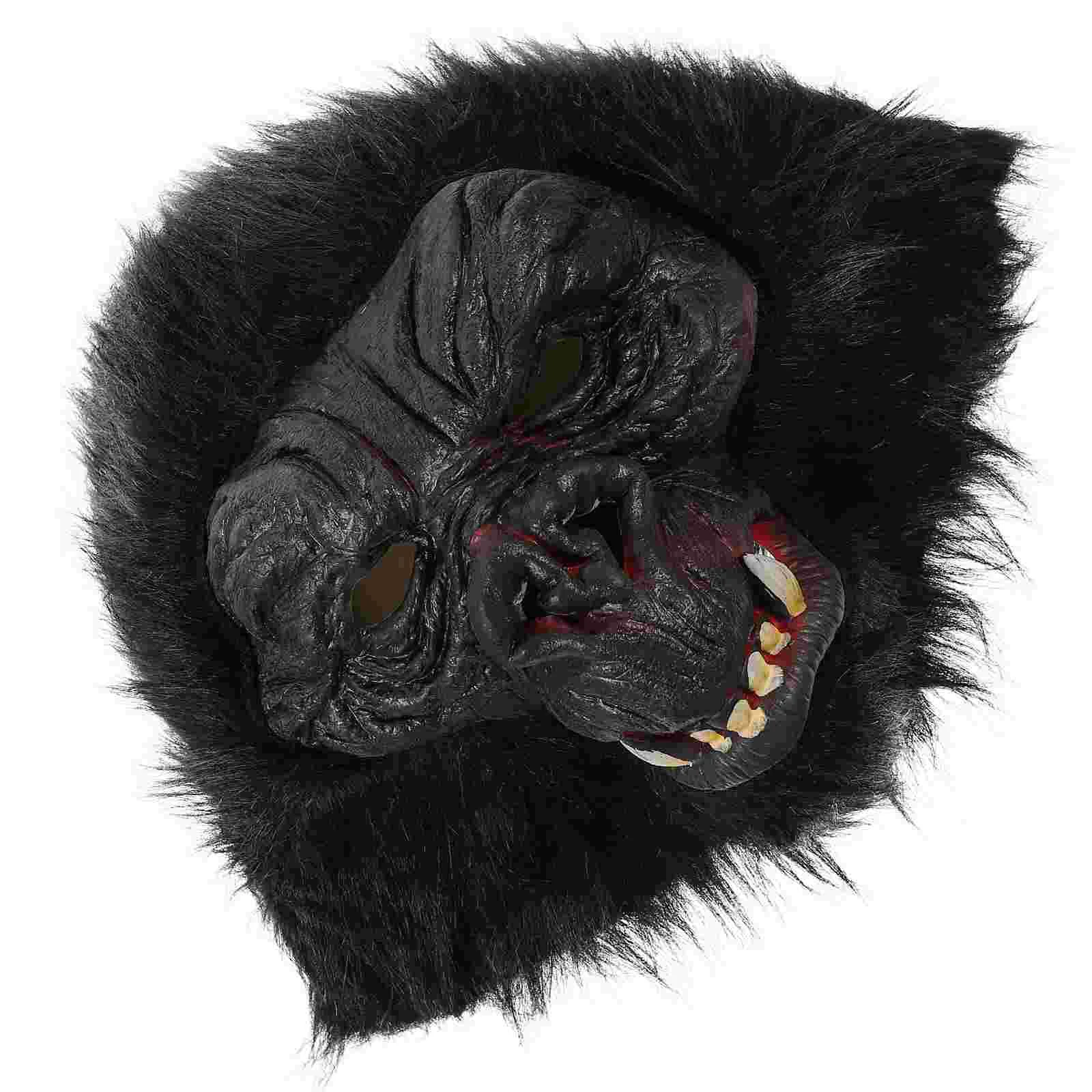 

Halloween Gorilla Head Mask Scary Horror Dress-Up Animal Headgear Party Supplies