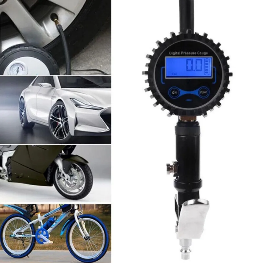 

Switchable Units LED Lighting Fast Reading Tire Pressure Counter Barometer Tire Tester Automobile Tire Pressure Gauge