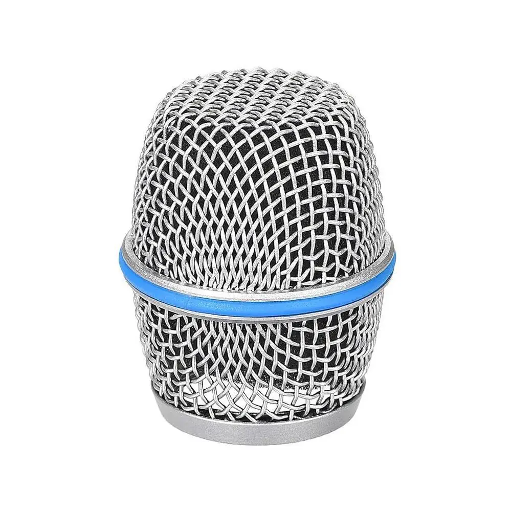 Замена микрофонной головки из стали для решетки SM58 на ручке, подходит для Shure Beta 57A 58A 87A 845S 945.