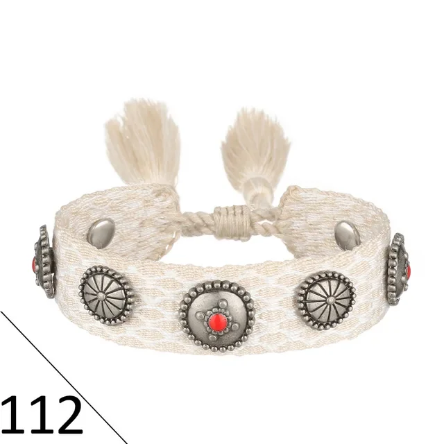 Заклепки из сплава ручная работа Ретро Бохо плетение Регулируемая веревочная