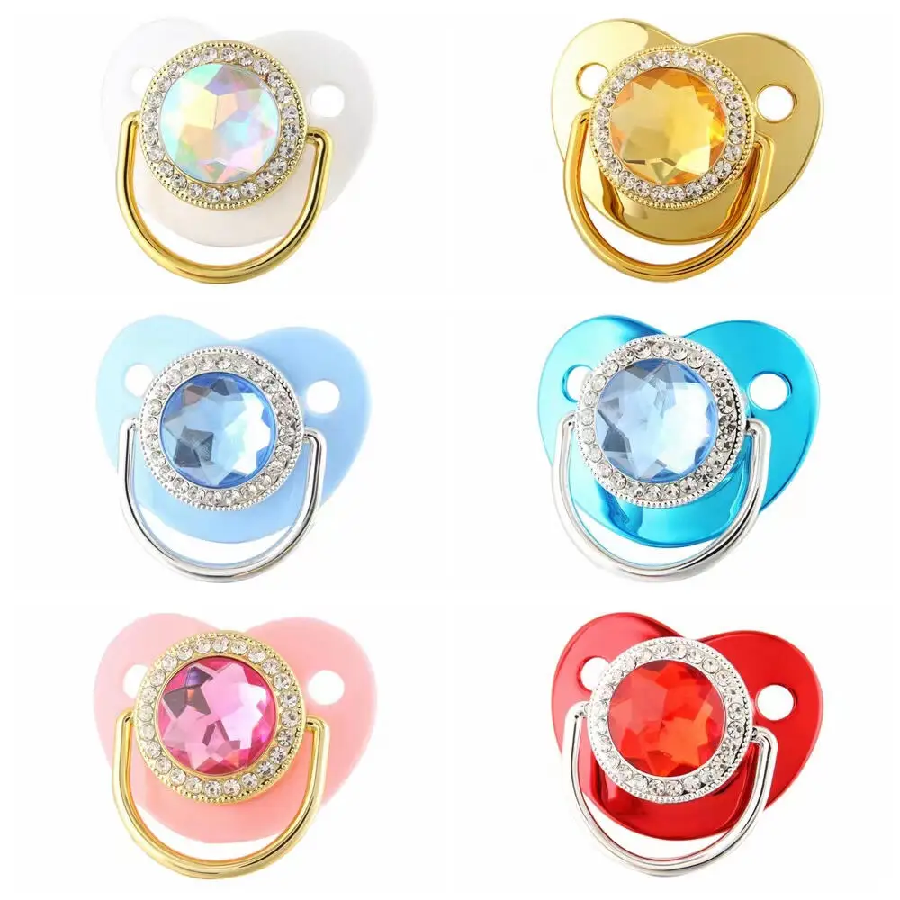 Соска-пустышка для новорожденных 0-3 месяцев, со стразами | AliExpress