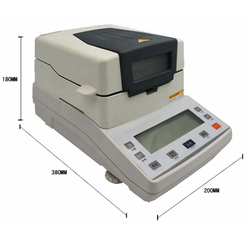 

105MW High Precision Halogen Moisture Analyzer Electronic Moisture Tester Meter For Food papermaking Mining Industries