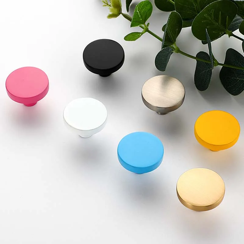 

Dot Cabinet Door Single Hole Handle Children's Room Furniture Cabinet Drawer Color Zinc Alloy Small Dresser Handle Home Decor