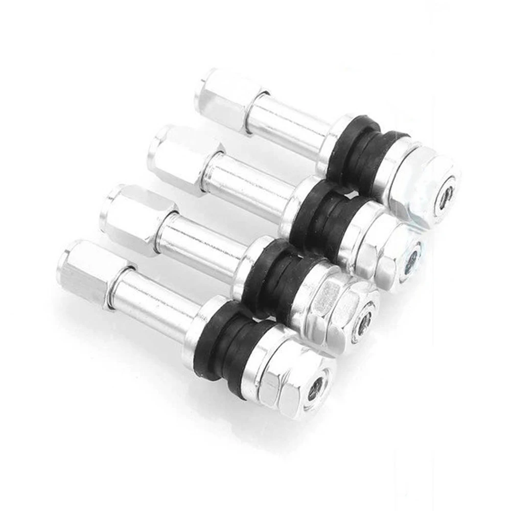 

Черные металлические бескамерные алюминиевые сплавы для мотоциклов высокого давления, болтовые клапаны, пылезащитные колпачки TR48E, стержни клапанов для шин